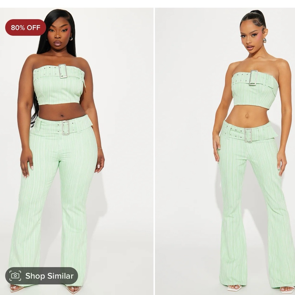 Fashion Nova Top and Pant Set 💚